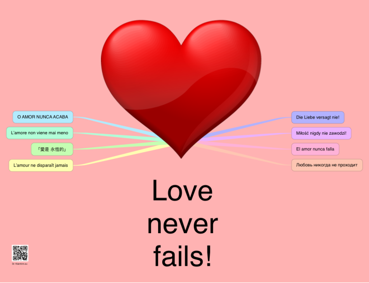 Love never fails! – Die Liebe versagt nie! -Miłość nigdy nie zawodzi! -El amor n&hellip;