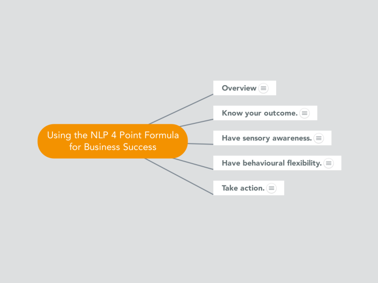Using the NLP 4 Point Formula for Business Success